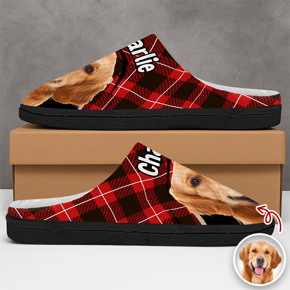 Custom Photo Dog Mom Dog Dad - Personalized Slippers HO82 900006