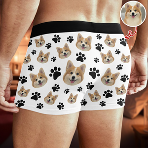 Custom Photo Dog Pet Face Men's Boxer HA75 898934