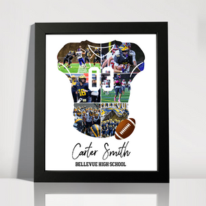 Senior 2026 Football Photo Collage Personalized Picture Frame HO82 900718