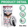 Personalized God Bless America Patriotic 3D Inflated Effect Fat Tumbler HA75 921092