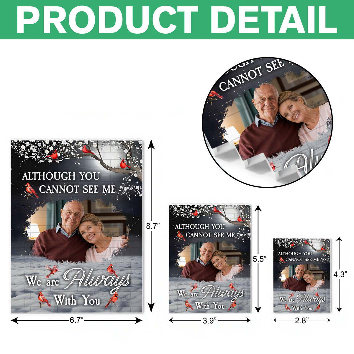 Custom Photo I Am Always With You Personalized Memorial Building Block HA75 920532