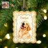 Custom Photo Cute Dog Cat Vintage Frame Acrylic Ornament, Christmas Keepsake for Pet Lovers HA75 919414