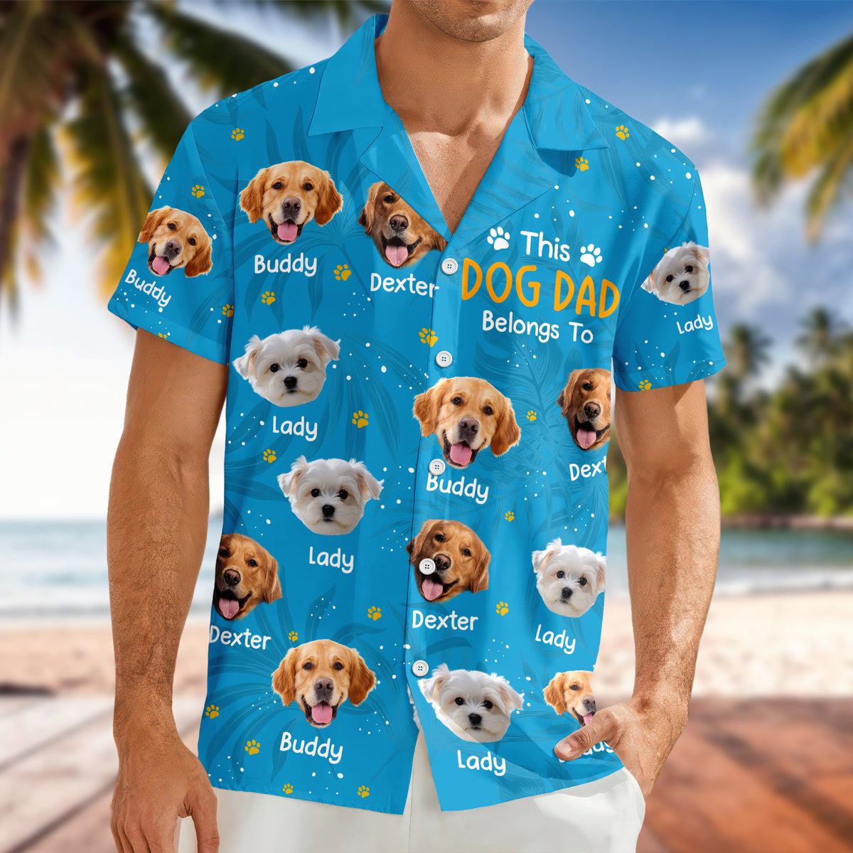 Custom Photo This Dog Dad Belongs To Hawaii Shirt TH10 898861