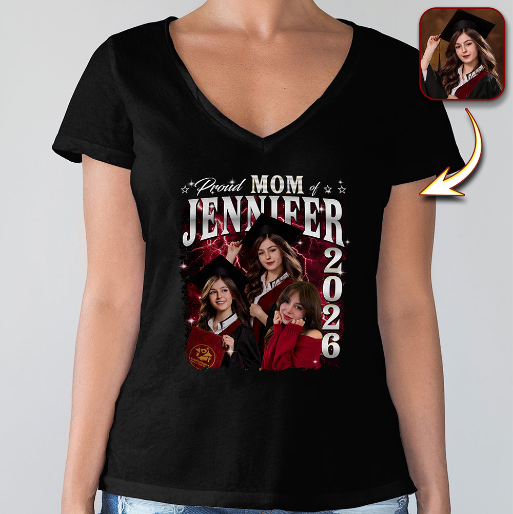 Custom Photo Proud Family Of 2026 Graduation Dark Shirt HA75 920482