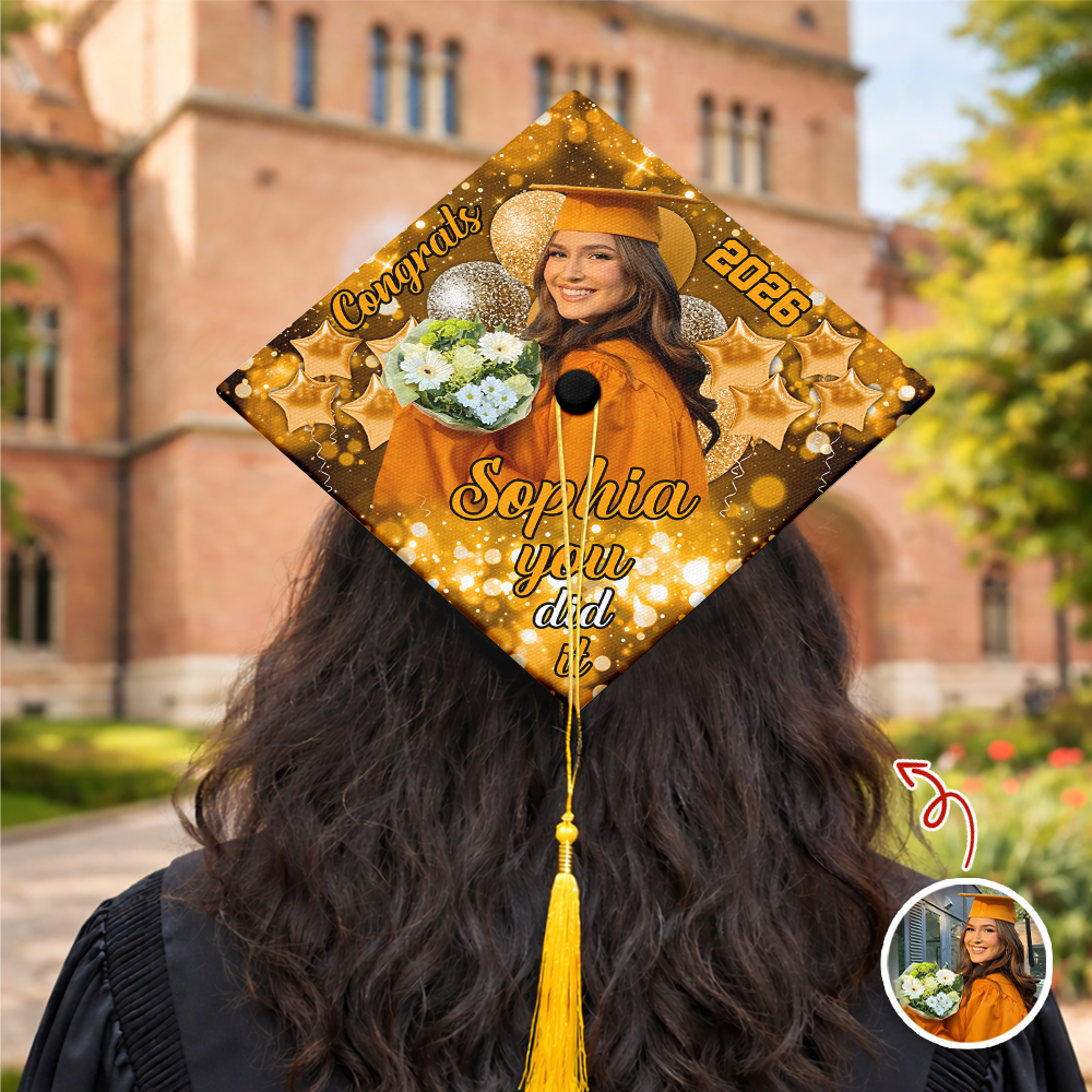 Custom Photo Class Of 2026 Personalized Graduation Cap Topper HA75 920616
