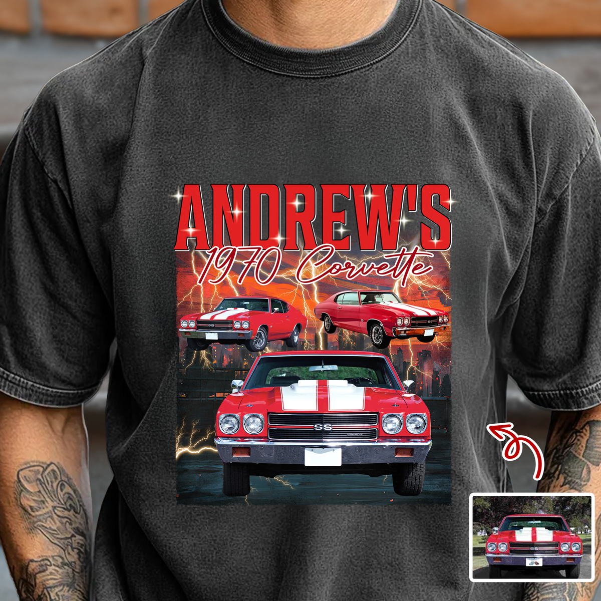 Custom Photo Classic Car Portrait Retro Style Comfort Shirt LM32 895649