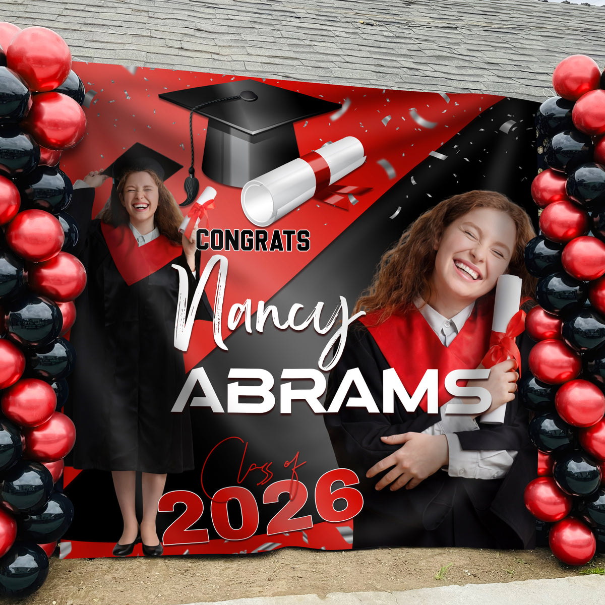 Personalized Class of 2026 Backdrop Senior Graduation Party Decoration LM32 899377