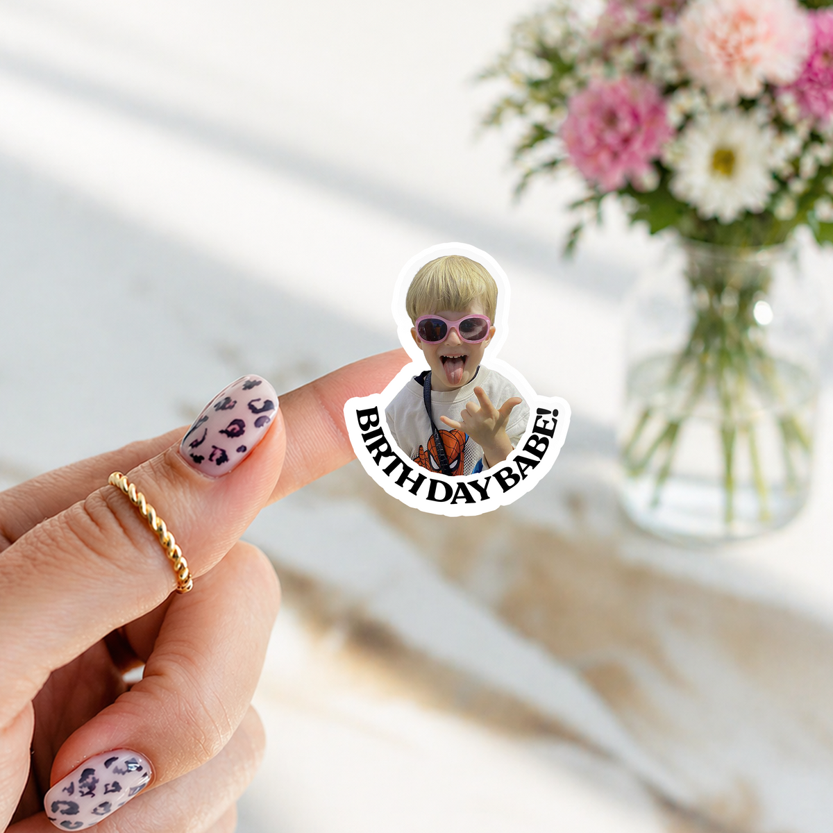 Custom Photo Birthday Roll Sticker - Personalized Party Decorations HA75 921832