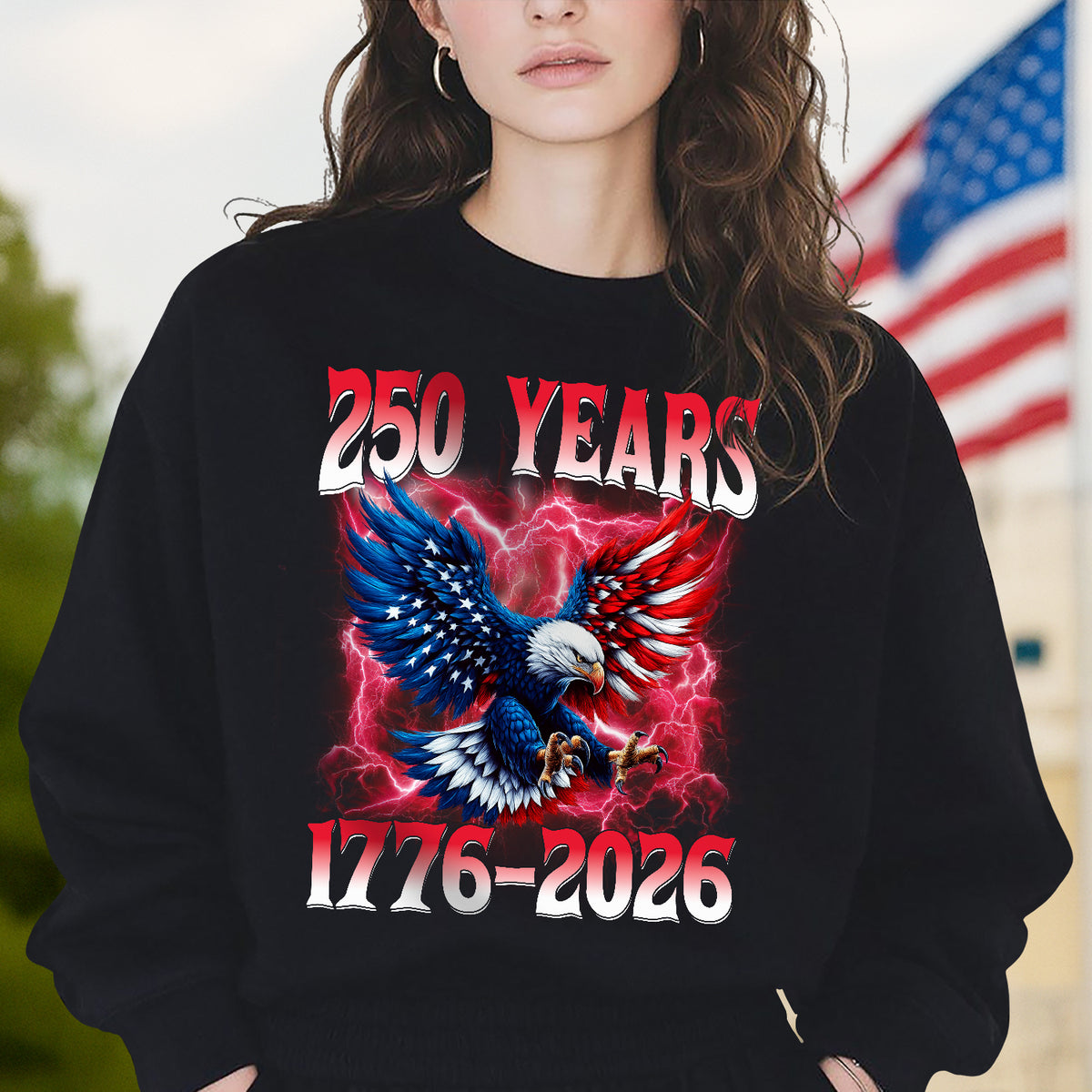 Personalized American Eagle Flag 250th America Anniversary - USA Independence Dark Shirt LM32 899081
