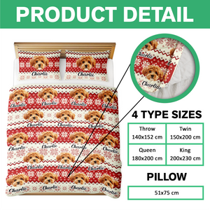 Custom Photo Have A Pawsome Christmas - Dog & Cat Quilt Bedding Set HA75 898248