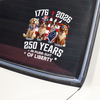 Personalized 250 Years In Purr-suit Of Liberty Vintage Dog Car Sticker HO82 901234