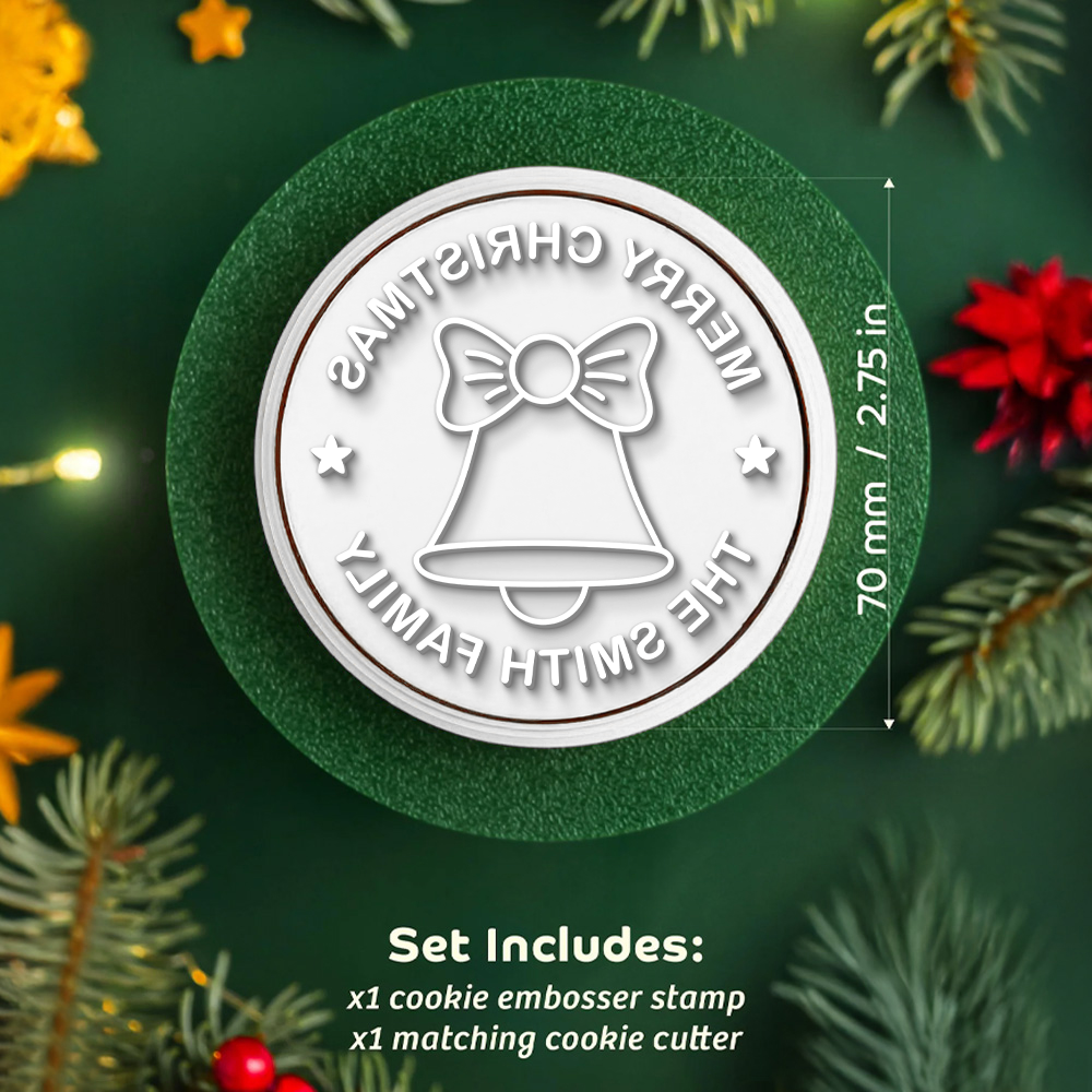 Custom Family Name Merry Christmas Cookie Stamp Christmas Party Gift CH07 899854