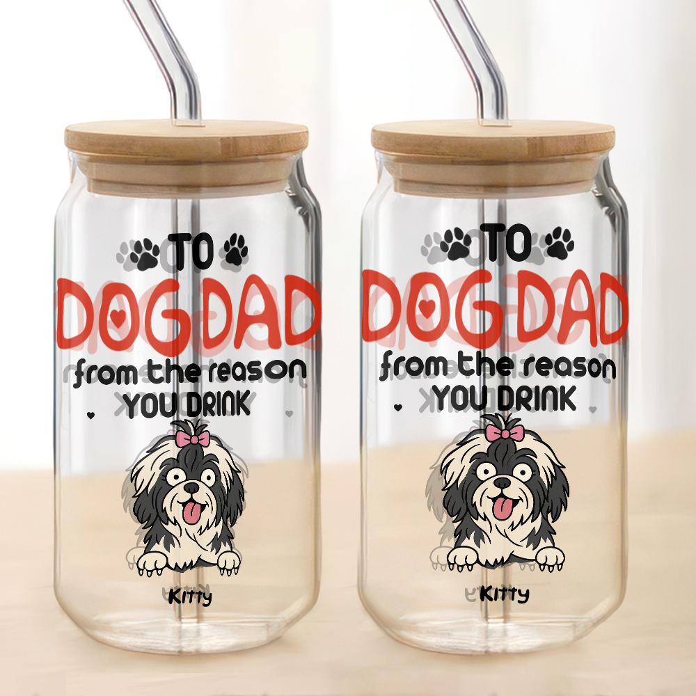 Personalized From The Reasons You Drink Glass Can With Lid LM32 893251