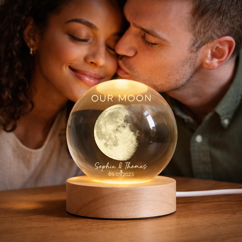 Custom Moon Phase Crystal Ball LED Night Light – Personalized Moon Date Gift for Couples, Valentine’s Day, Husband, Wife, Boyfriend LM32 897985
