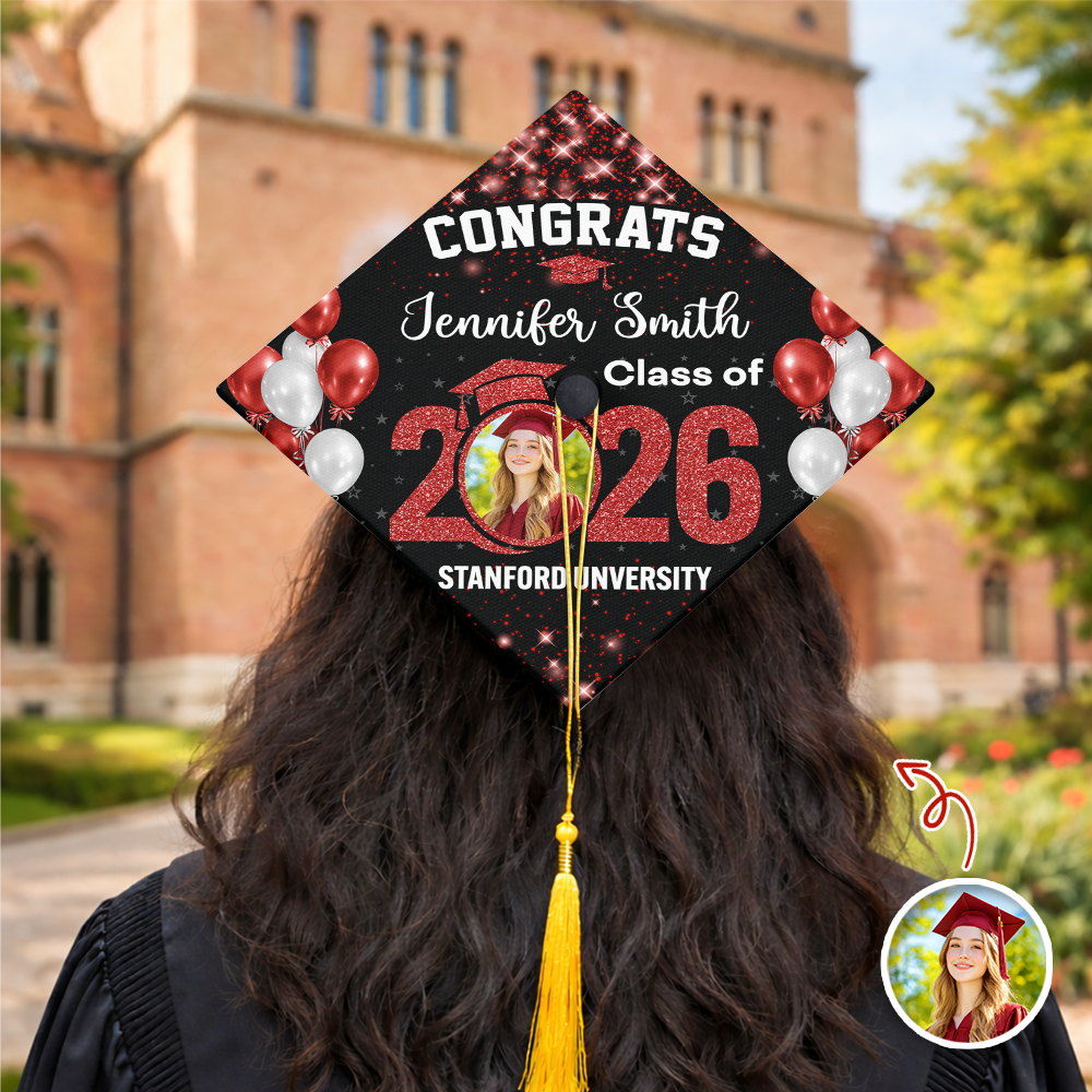 Custom Photo Class Of 2026 Personalized Graduation Cap Topper HA75 920822