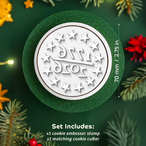 1776 - 2026 USA 250th Anniversary 4th Of July Cookie Stamp LM32 897451