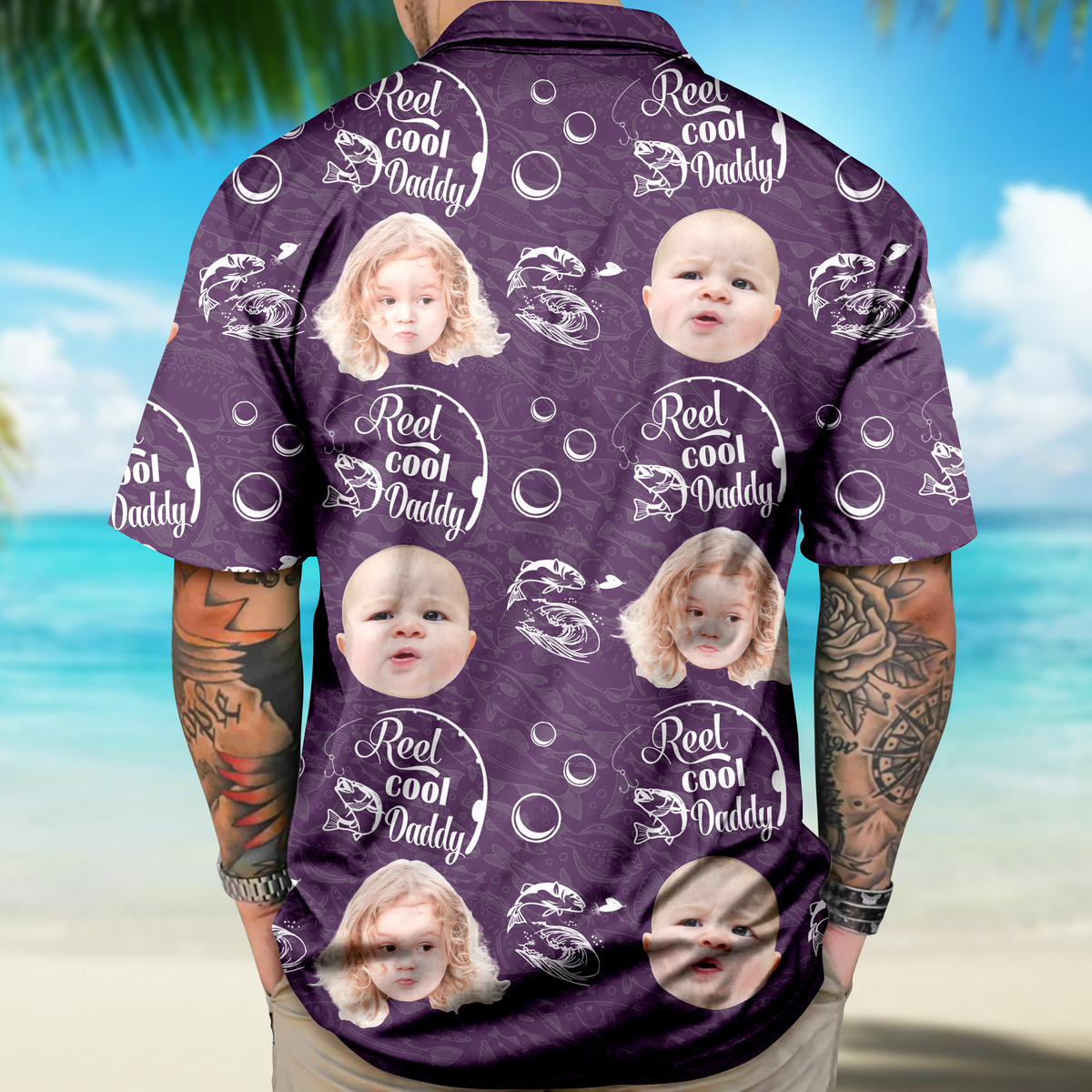 Custom Photo Reel Cool Dad - Personalized Photo Hawaii Shirt CH07 895756