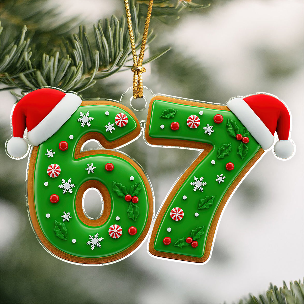 Six Seven Gen Alpha Humor Acrylic Ornament HO82 900506