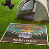 Custom Camping Patio Rug Welcome to Our Campsite Retro Mat For Camping Lovers CH07 896200
