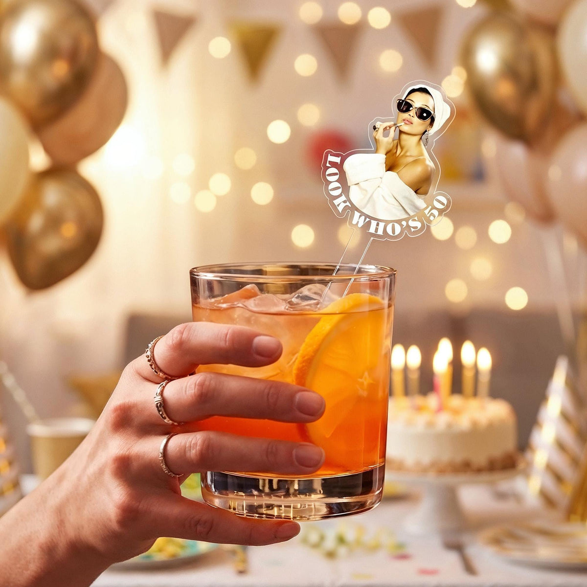 Custom Photo Look Who's 30th Birthday Cocktail Drink Stirrers Party Decoration LM32 899931