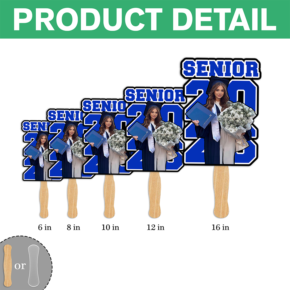 Custom Photo Senior 2026 Face Fan – Personalized Graduation Party Fan LM32 899455