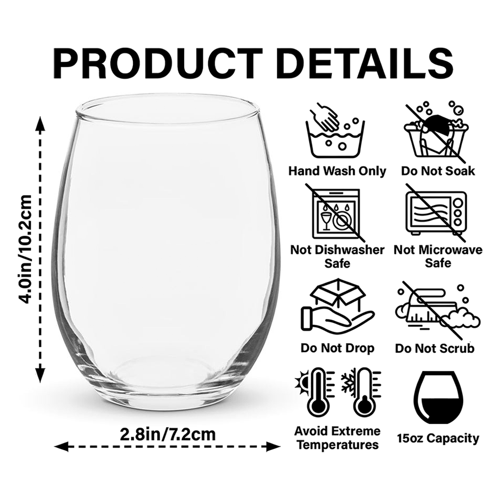 Personalized Vintage Photo Best Daddy Mommy Ever Wine Glass TH10 169957