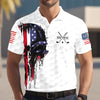 Personalized American Skull Flag Polo Shirt Gift For Golfer, Golf Lovers CH07 899870