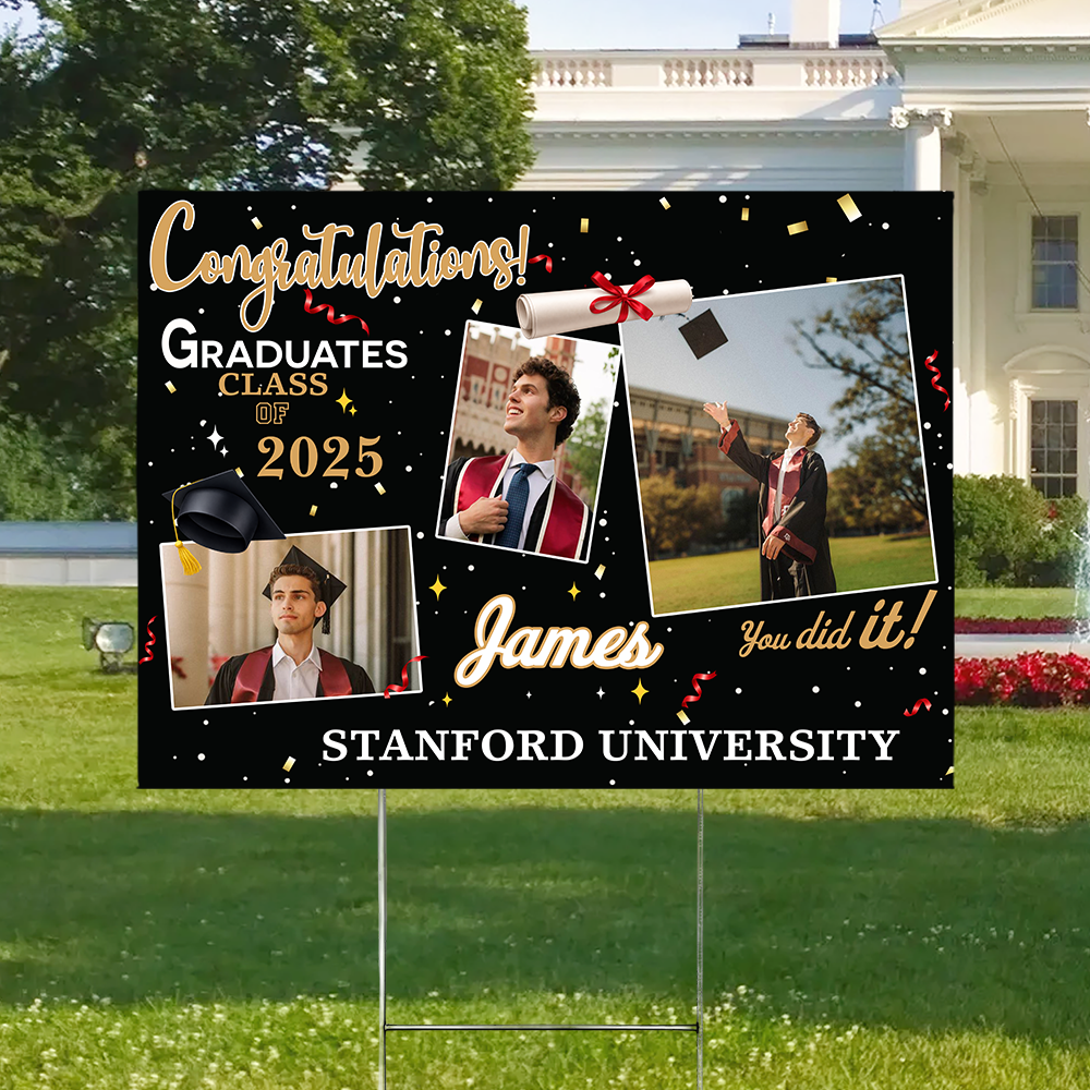 Personalized Graduation Yard Sign With Photo Name Congratulations Graduate Party Decorations HO82 901652