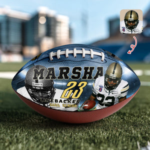 Personalized Football Ball With Photo, Text & Colors Gifts For Football Lovers CH07 910012