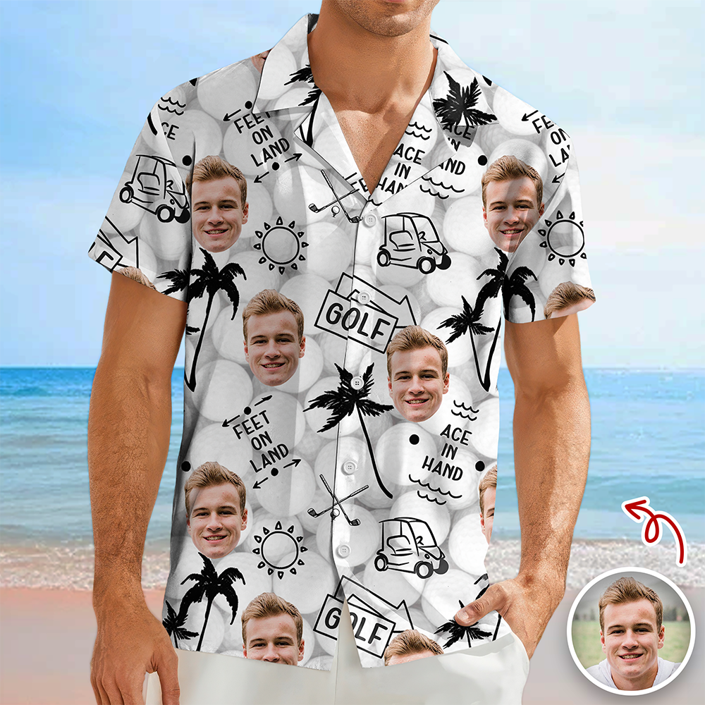 Custom Photo Hawaii Shirt Gift For Golfer, Golf Lovers LM32 897619