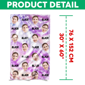 Custom Name And Photo Beach Towel TH10 892799