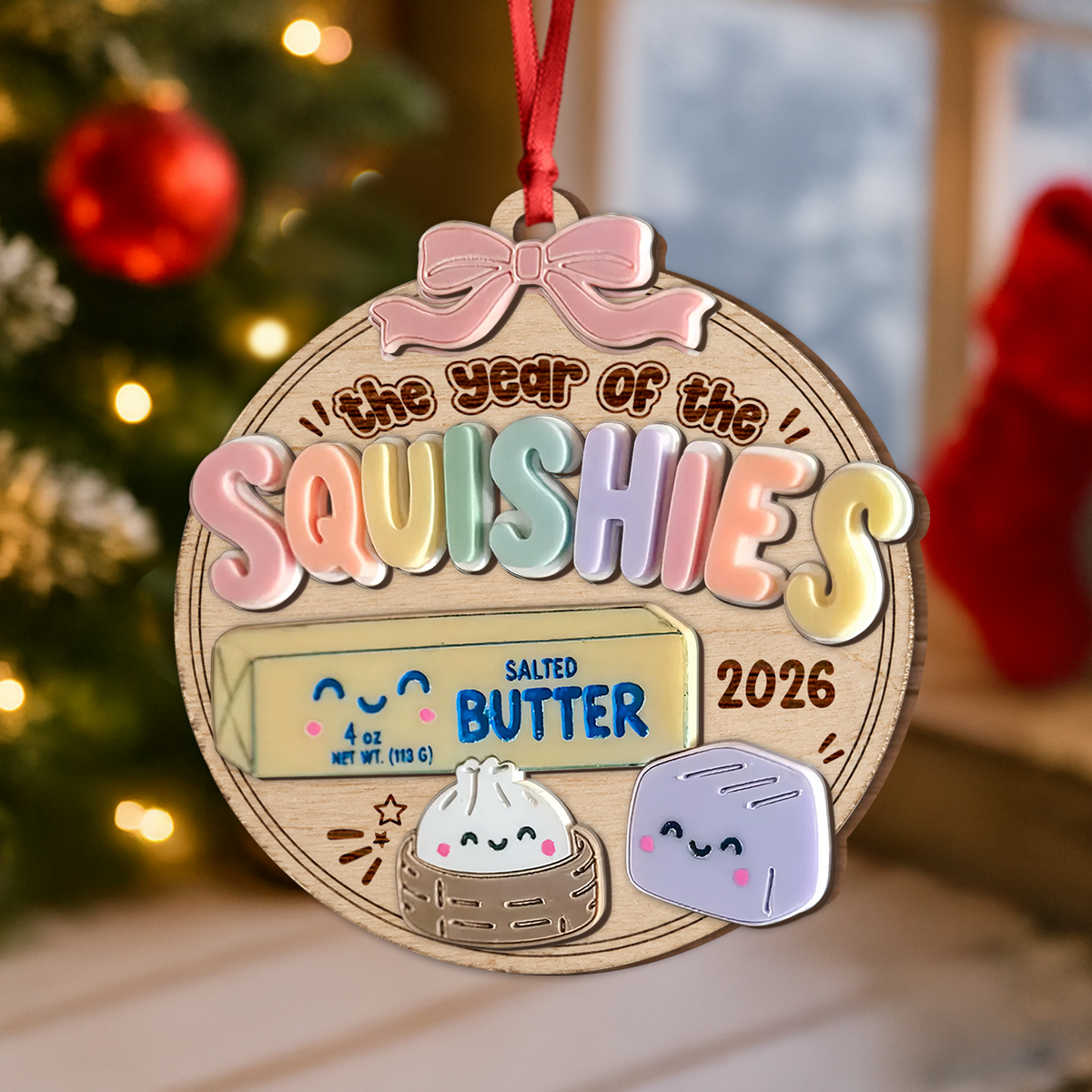 The Year of the Squishes 2-Layer Wood Ornament Christmas Gift HO82 903780