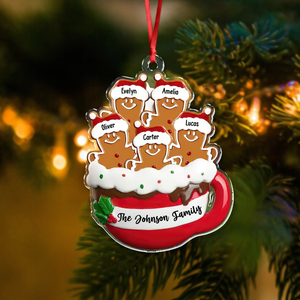 Gingerbread Christmas Acrylic Ornament Personalized Gift For Family HO82 894642