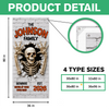 Custom Family Name Skeleton Beware Door Cover Halloween Door Decor LM32 670005