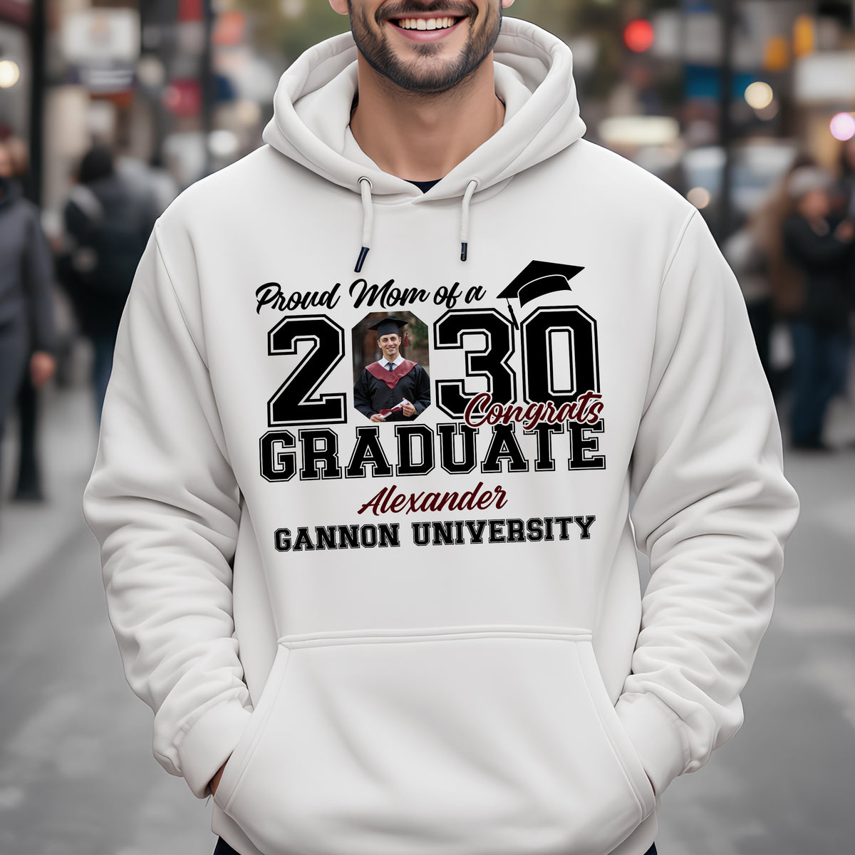 Custom Photo Proud Mom Dad - Family Of Senior Graduation Bright Shirt HA75 920474