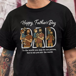 Custom Portrait Photo Happy Father's Day Dad With Kid Embroidered Shirt LM32 893537
