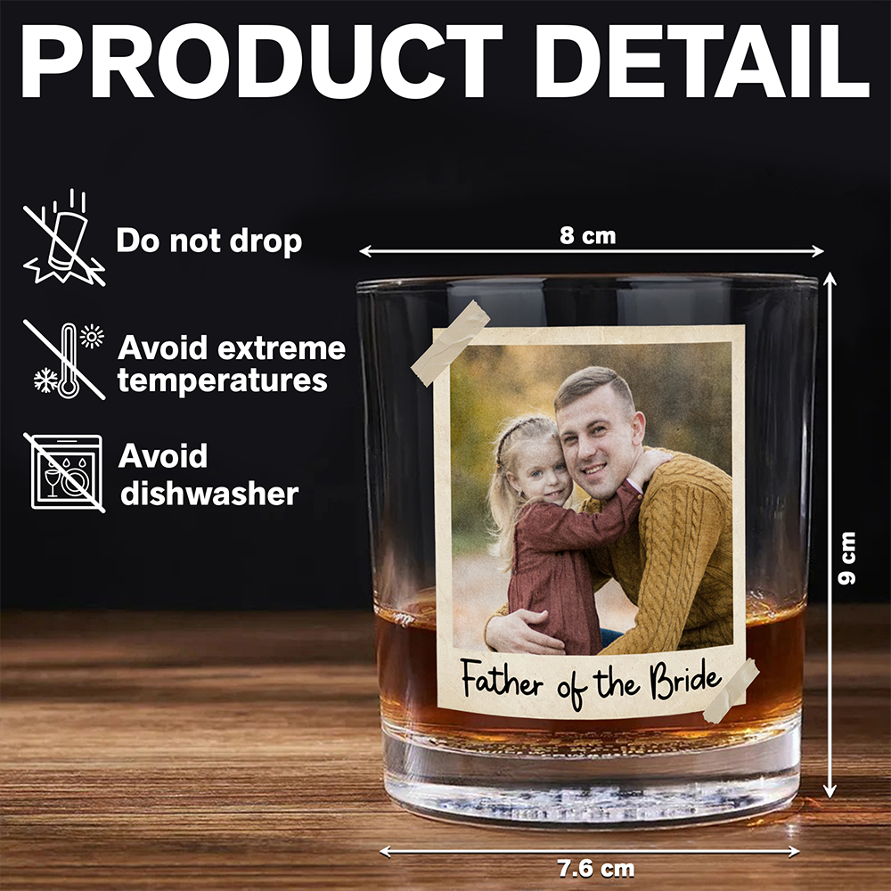 Personalized Father Of The Bride Whiskey Glass Gift For Wedding Day LM32 668933