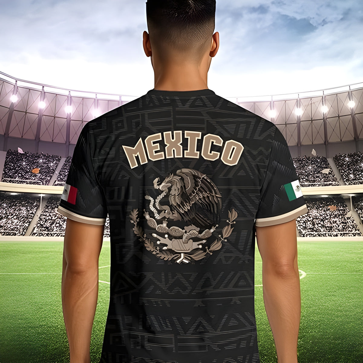 Mexico Soccer Jersey, Mexico Flag Aztec Eagle Jersey Tshirt Sport Lovers LM32 669443
