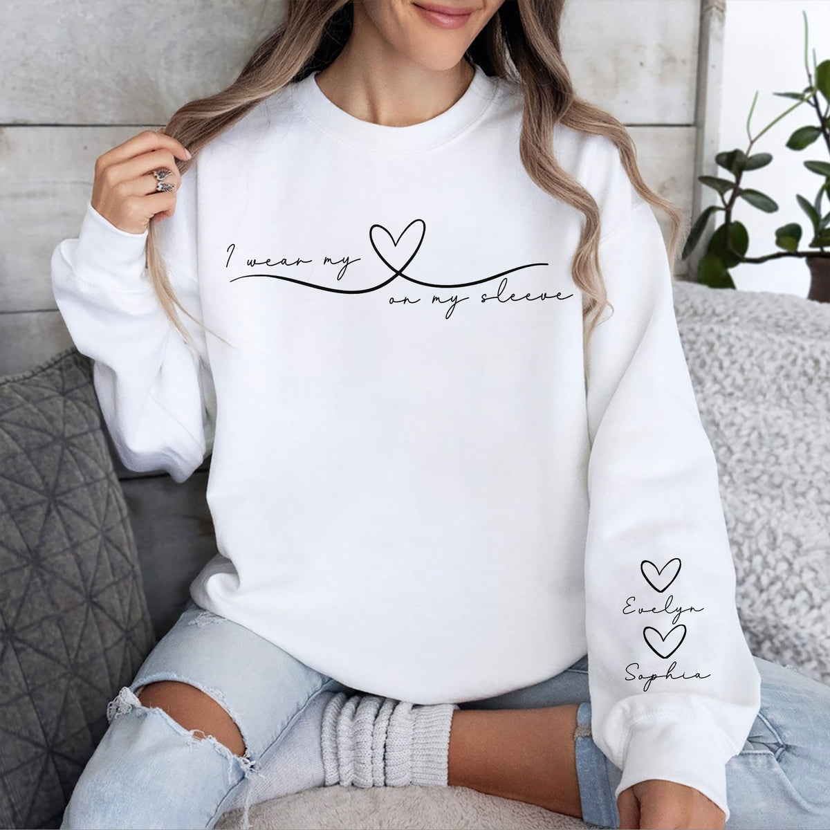 Personalized I Wear My Heart On My Sleeve Gift For Mom LM32 899093