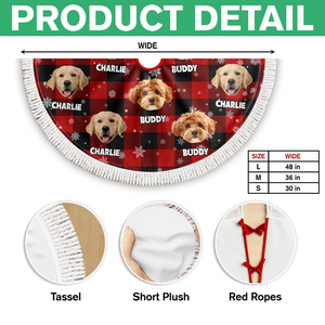 Custom Photo Name Dog Cat Christmas Style Tree Skirt Christmas Decor Gift CH07 899766