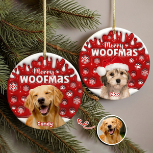 Custom Dog Cat Photo Christmas - Personalized Ceramic Ornament TH10 894383