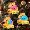 Custom Name Glitter Rainbow Dumpling Squishy Acrylic Ornament, Cute Christmas Keepsake LM32 670083