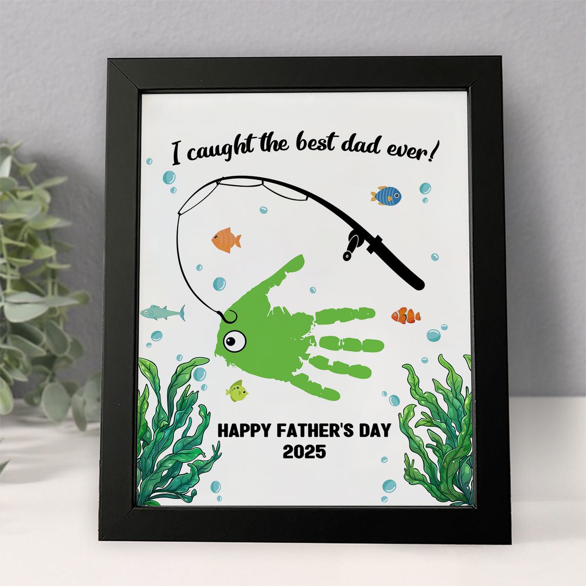 I Caught The Best Dad Ever Personalized Picture Frame Father's Day Gift HA75 892346