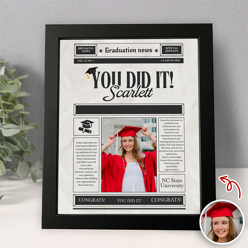 Custom Photo Graduation News You Did It Magazine Picture Frame LM32 899207