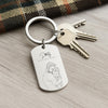 Custom Photo Sketch Metal Keychain -  Father's Day Gift For Dad LM32 669125