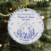 New House New Beginning New Memories Toile De Jouy Syle Personalized Ceramic Ornament HA75 897096