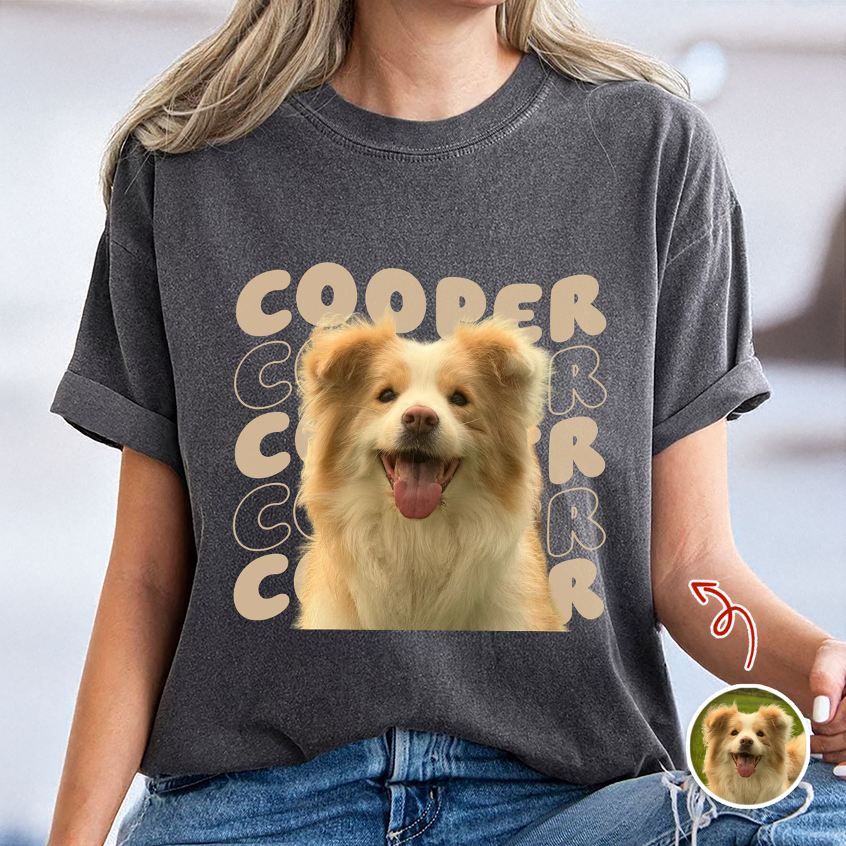 Custom Dog Photo Comfort Shirt, Personalized Gift for Dog Lovers CH07 180018