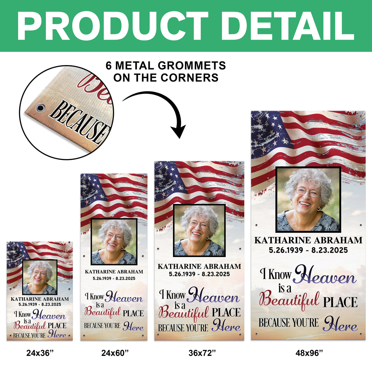 Custom Photo I Know Heaven Is A Beautiful Place Because You're Here Memorial Grave Blanket LM32 897515