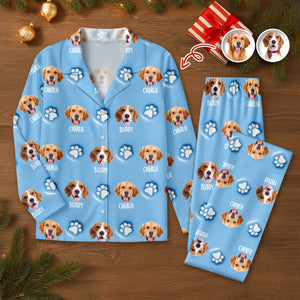 Custom Dog Face And Paw - Personalized Custom 3D Inflated Effect Pajamas CH07 899696