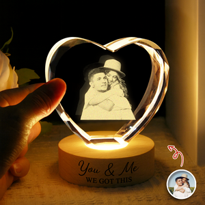 Personalized Couple Photo Engraved Crystal Photo With Light CH07 899782